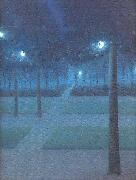 Nocturne in the Parc Royal, Brussels Nuncques, William Degouve de